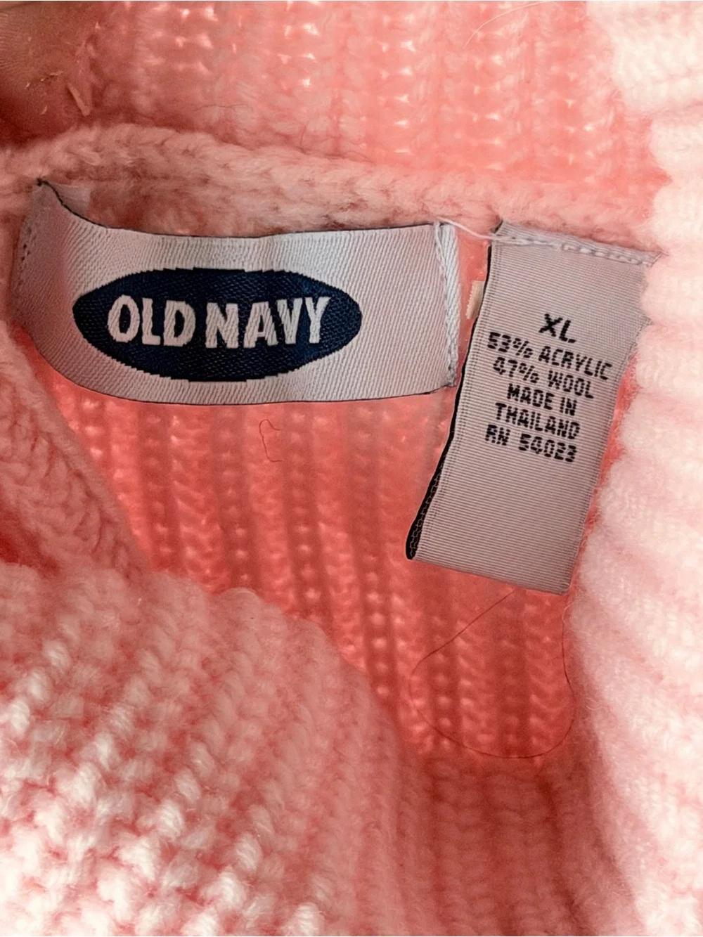Old Navy Pale Pink Ribbed Turtleneck Sweater